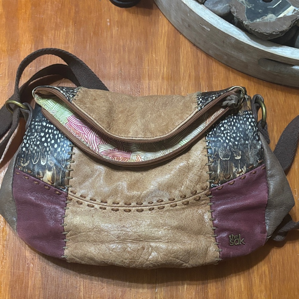 The Sak Brown and Tan Crossbody Bag